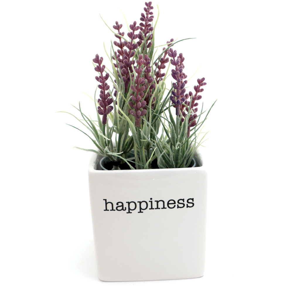 Happiness planter, candle holder, pencil cup, square pot