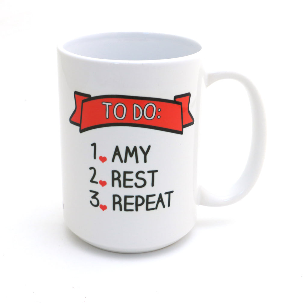 Personalized mug, To Do List, customize with name, sassy Valentines Day gift
