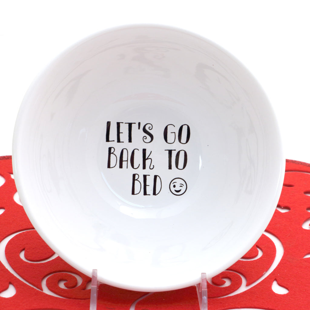 Let's Go Back To Bed, Funny cereal bowl