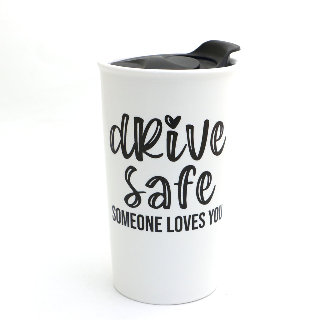 Drive Safe travel mug, gift for new driver, new car, first license