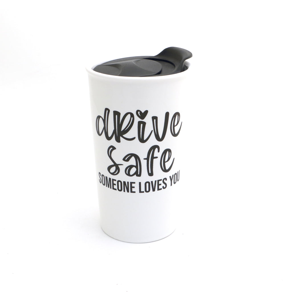 Drive Safe travel mug, gift for new driver, new car, first license