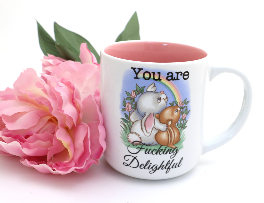 You Are Fucking Delightful, Vintage image, mature language, funny gift for Spring