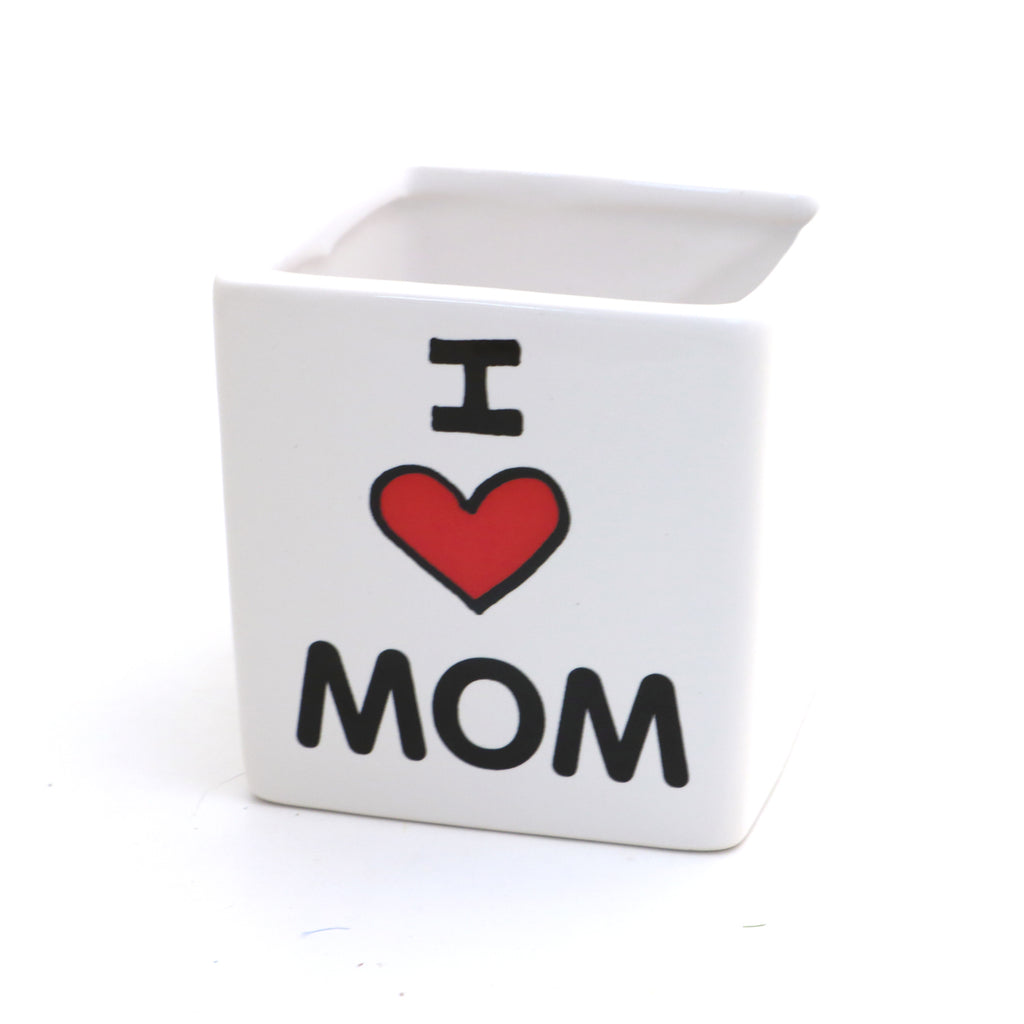 I Heart Mom, Mother's Day Gift,  indoor planter, container