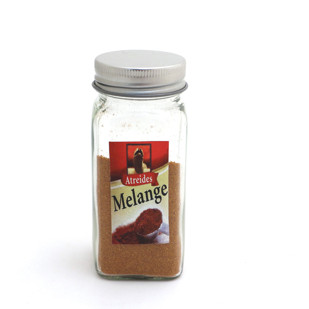 Dune spice jar, spice melange, vintage upcycled glass spice holder