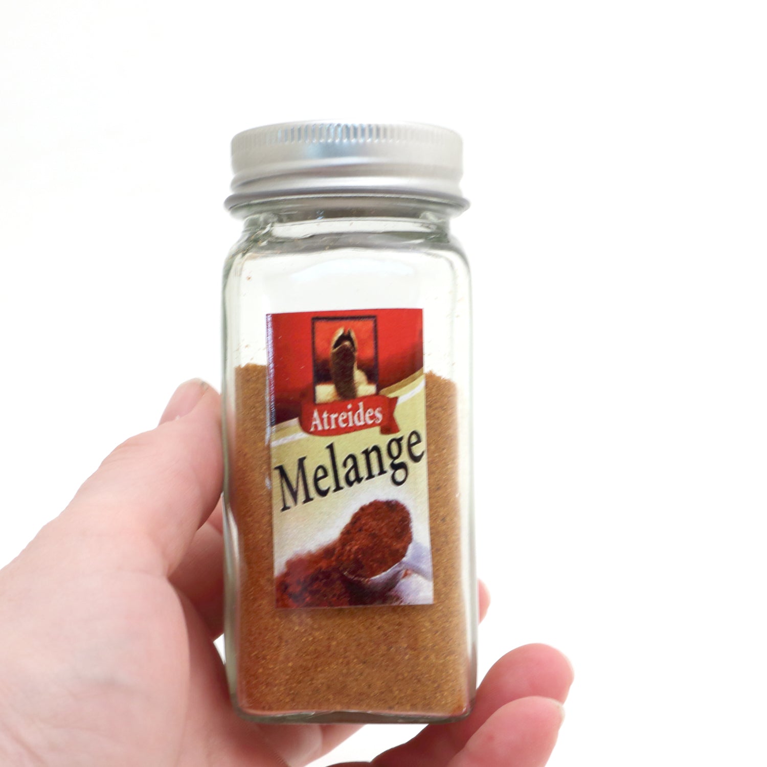 Dune spice jar, spice melange, vintage upcycled glass spice holder –  LennyMud
