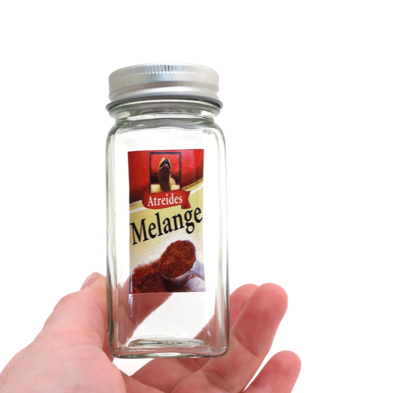 Dune spice jar, spice melange, vintage upcycled glass spice holder –  LennyMud