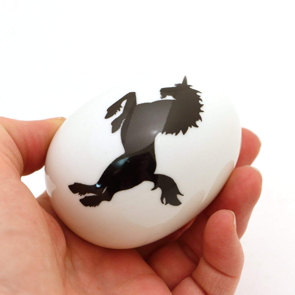 Porcelain Easter egg, Unicorn