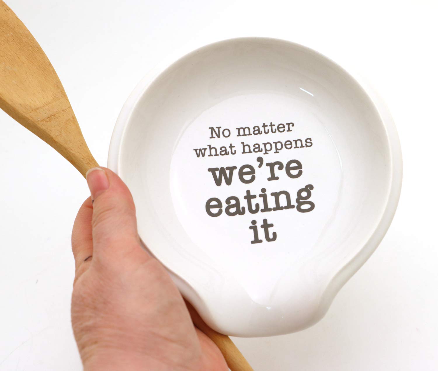 We're Eating It Spoon rest, funny gift for cook, kitchen gift – LennyMud