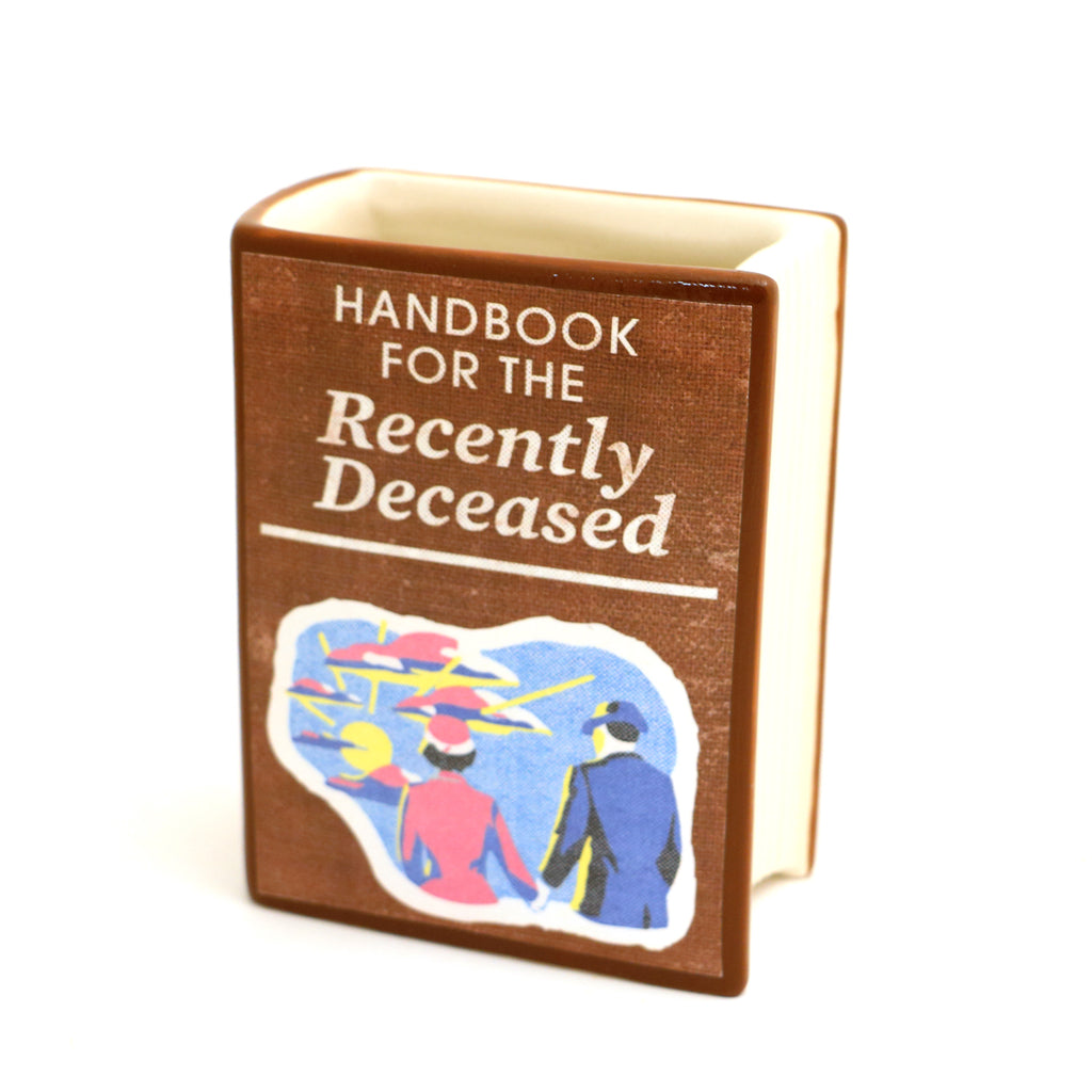Handbook for the Recently Deceased, pencil holder, book vase, Beetlejuice fan art