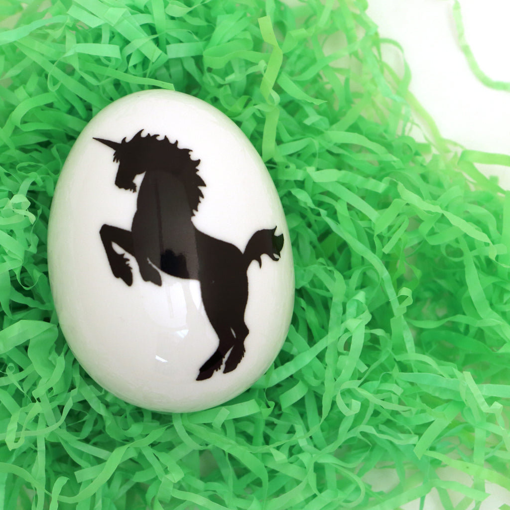 Porcelain Easter egg, Unicorn