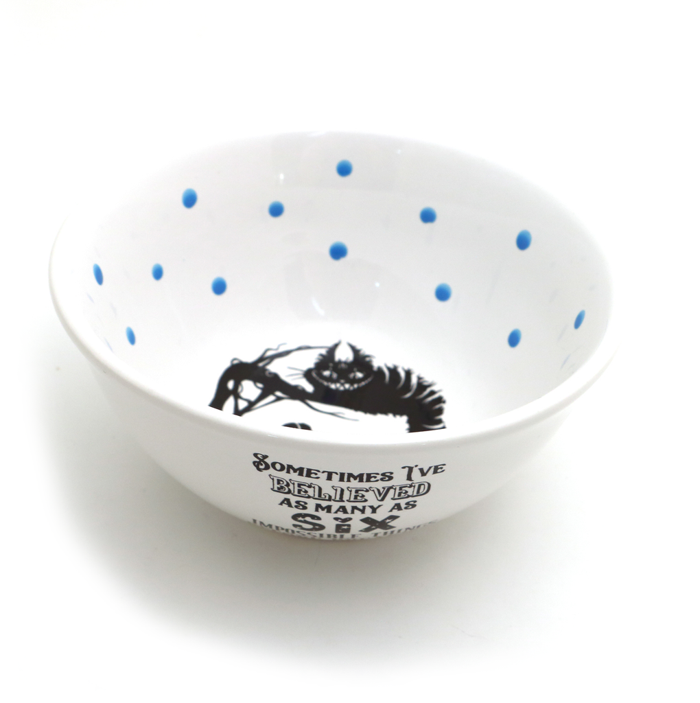 Alice in Wonderland cereal bowl, Six Impossible Things before Breakfast