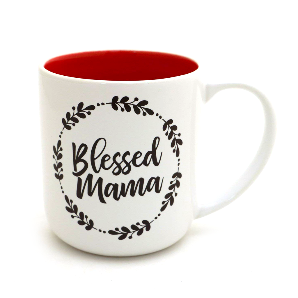 Blessed Mama mug, Red, Funny mug for Mom, Mother's Day gift