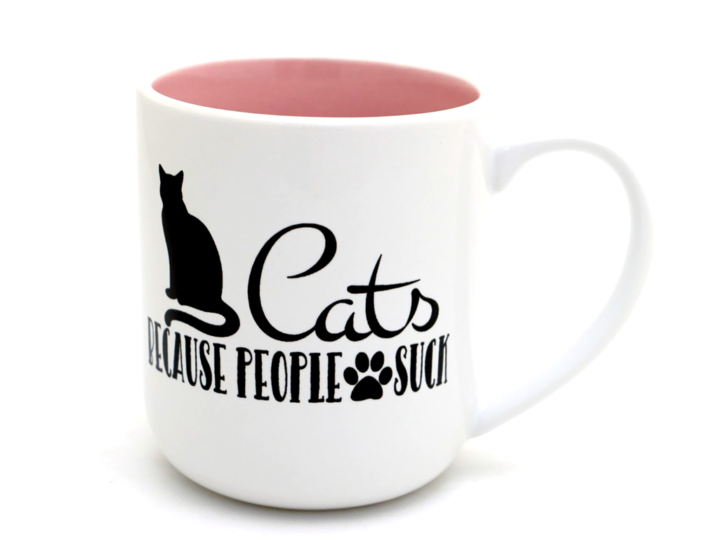Cats Because People Suck mug, funny cat mug, gift for cat lover