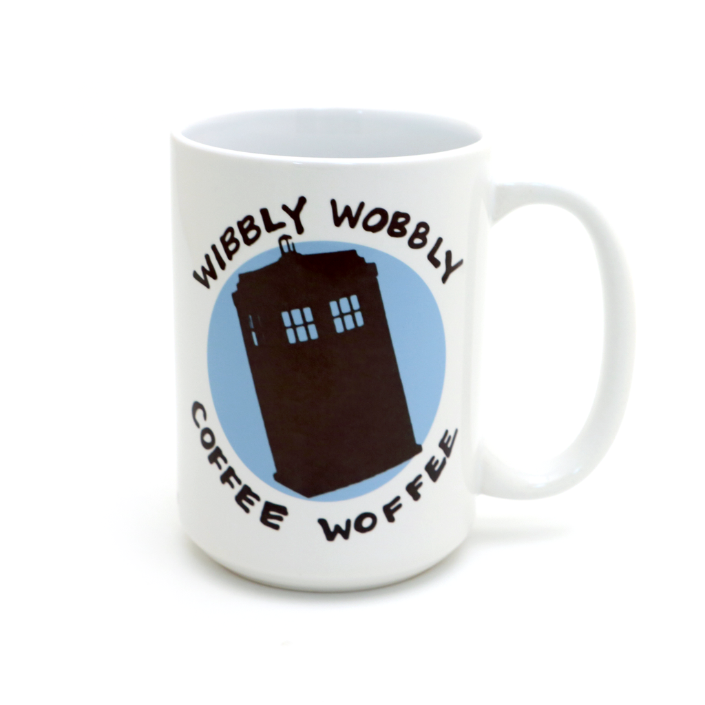 Doctor Who 15 oz. mug Wibbly Wobbly Coffee Woffee