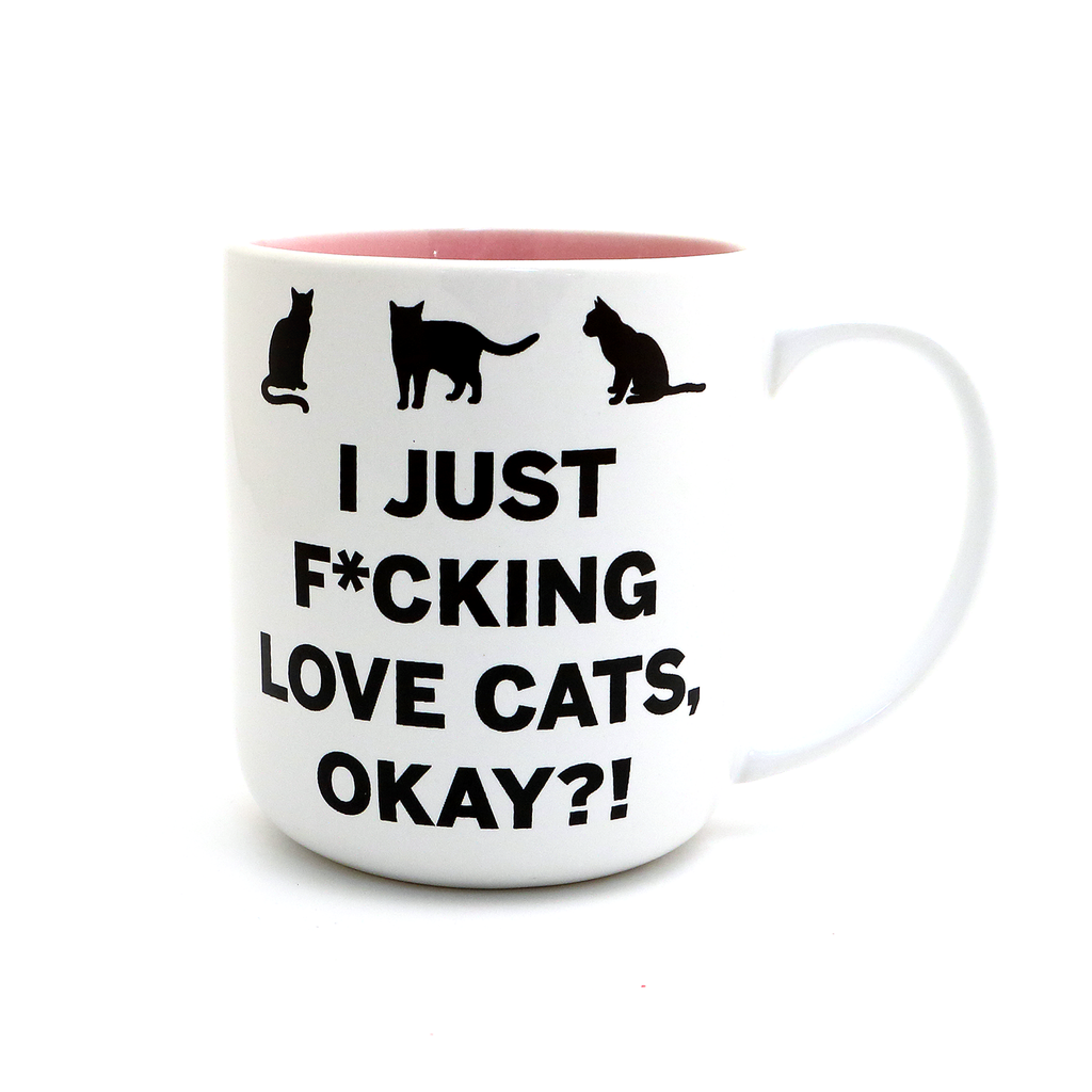 I just f*ing love cats mug, cat lover, crazy cat lady mug