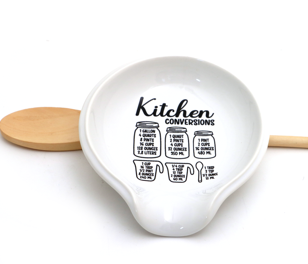 Kitchen Conversion Spoon Rest, gift for baker or cook