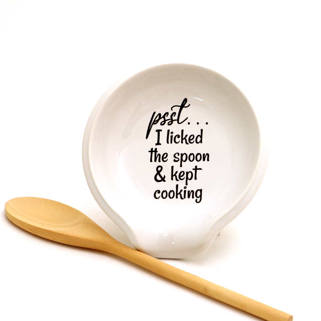 Psst... I Licked the Spoon Spoon Rest, funny spoonrest