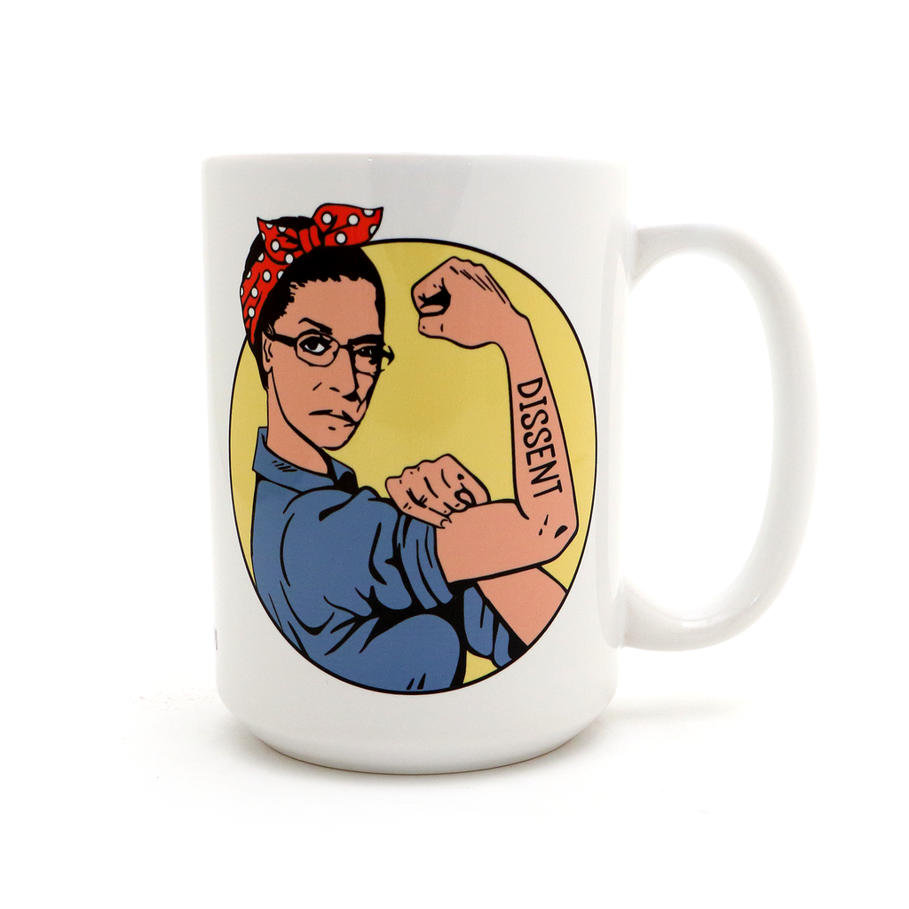 RBG 15 oz Full Color mug, Ruth Bader Ginsburg mug, Dissent