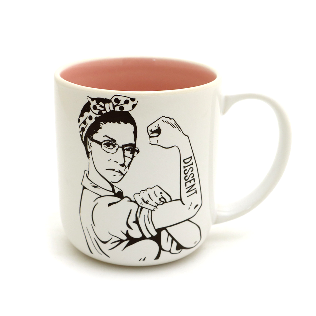 OOPS SALE Pink RBG mug, Ruth Bader Ginsburg mug, Dissent
