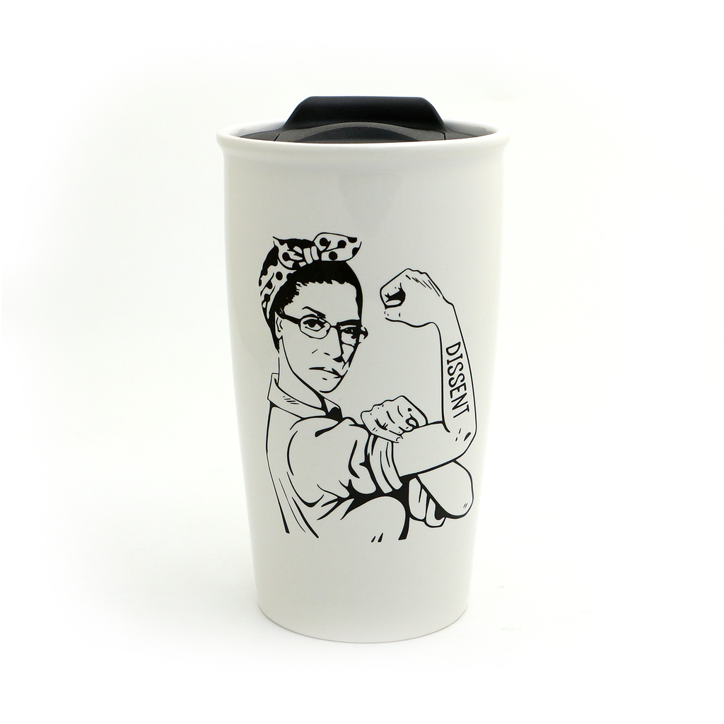 RBG Travel Mug, Ruth Bader Ginsburg, Dissent mug