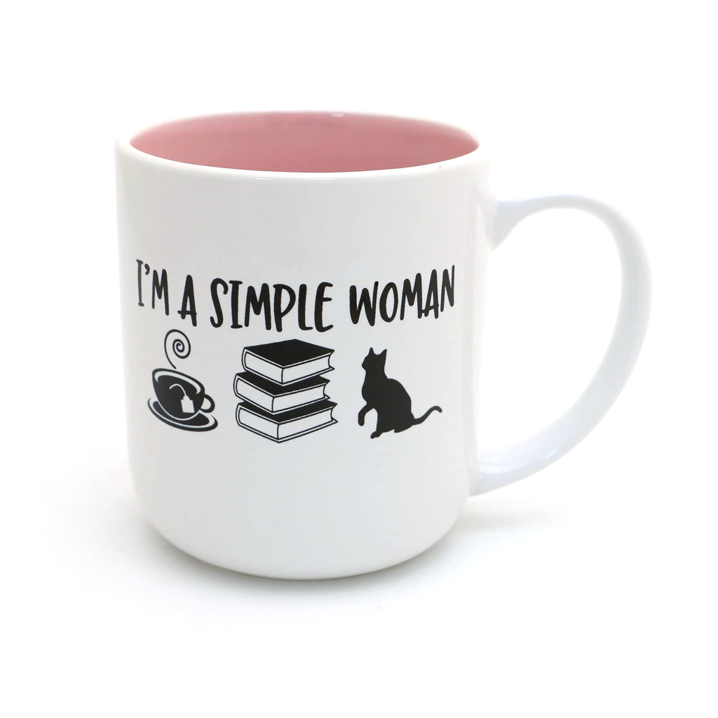 Books cats tea, I'm a simple woman mug