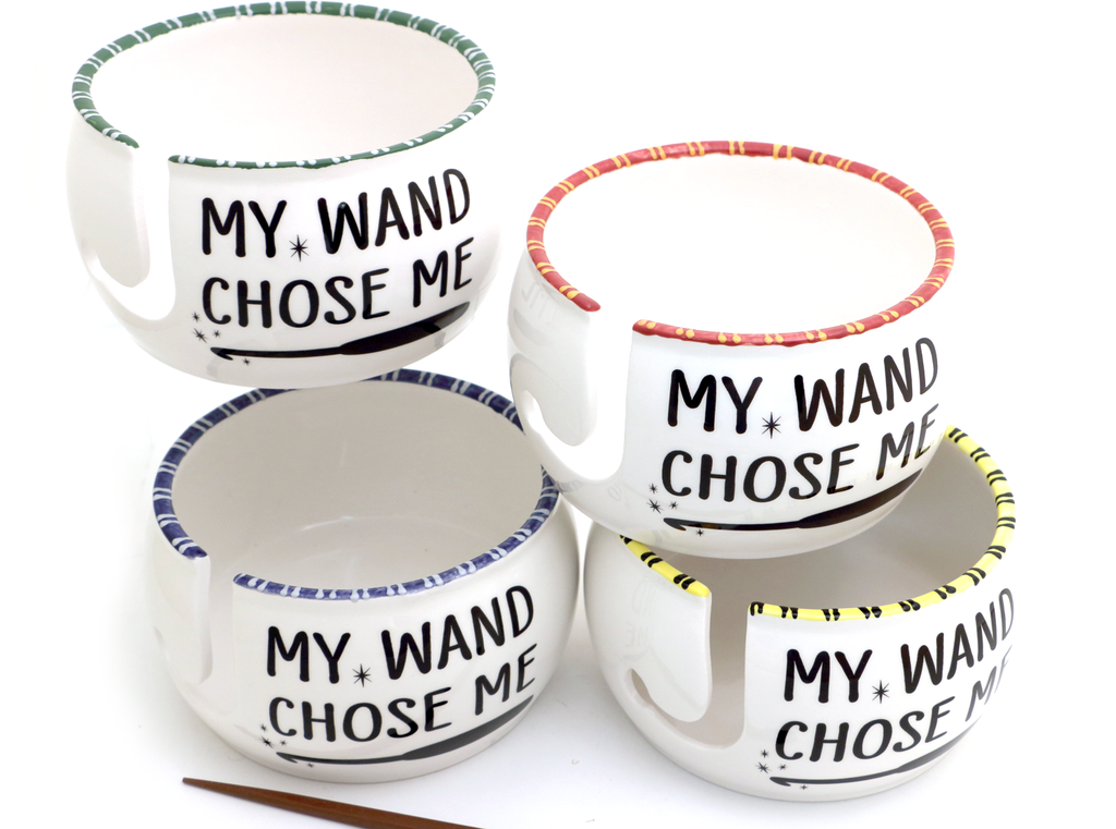 Crochet bowl, My wand chose me, yarn bowl, choice of colors