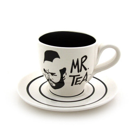 Mr. T Tea Teacup and SaucerThis is a one of a kind teacup and saucer set featuring Mr. T-or Mr Tea